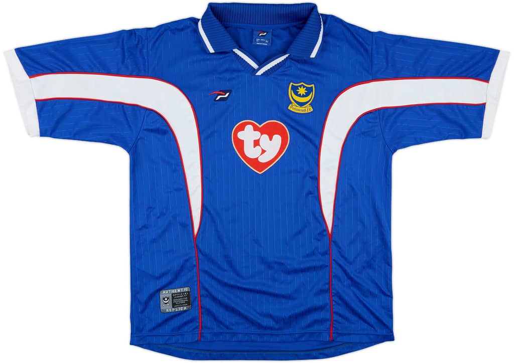 2002-03 Portsmouth Home Shirt - 8/10 - (L)