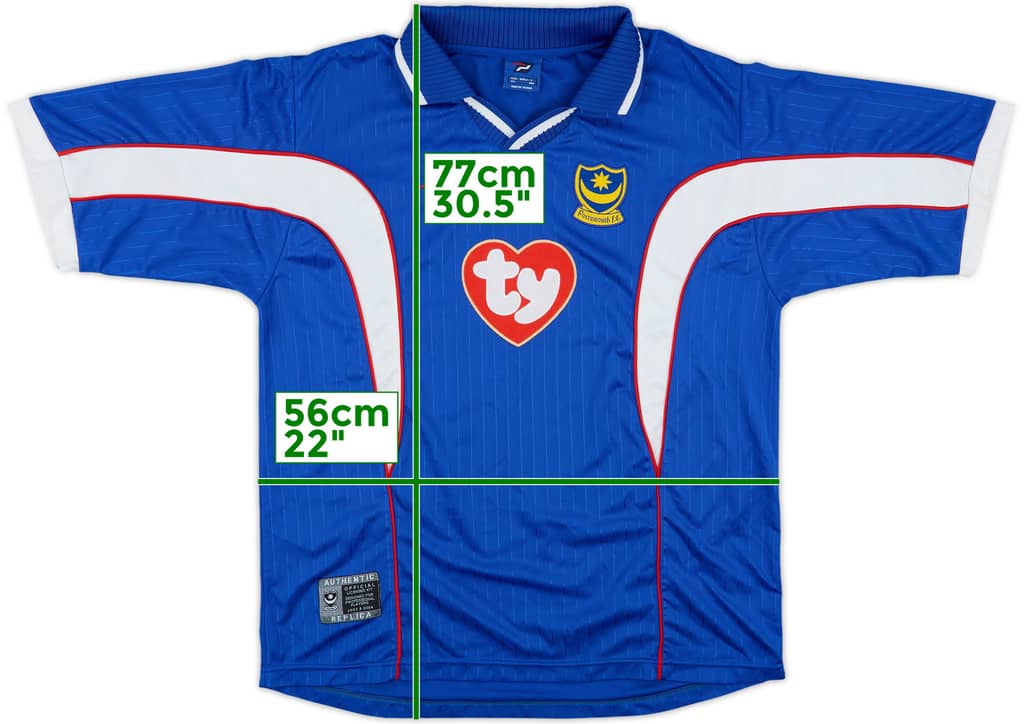 2002-03 Portsmouth Home Shirt - 8/10 - (L)