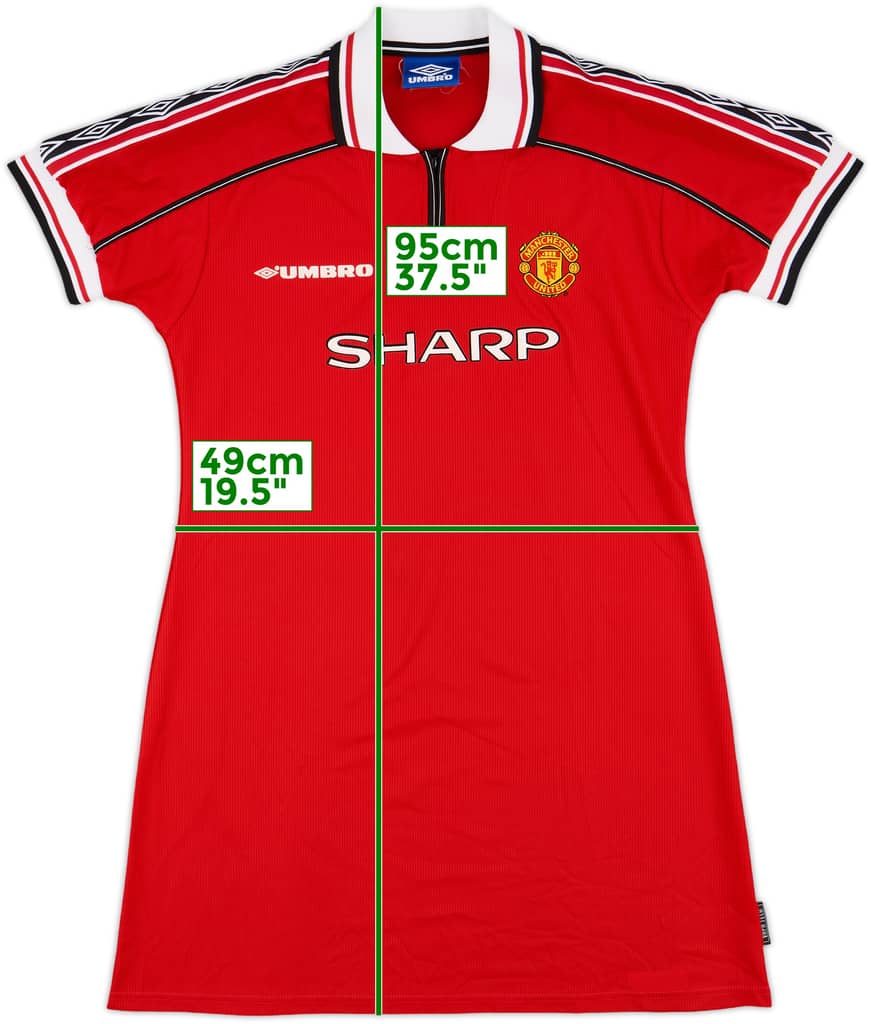 1998-00 Manchester United Home Dress - 9/10 - (Women's L)