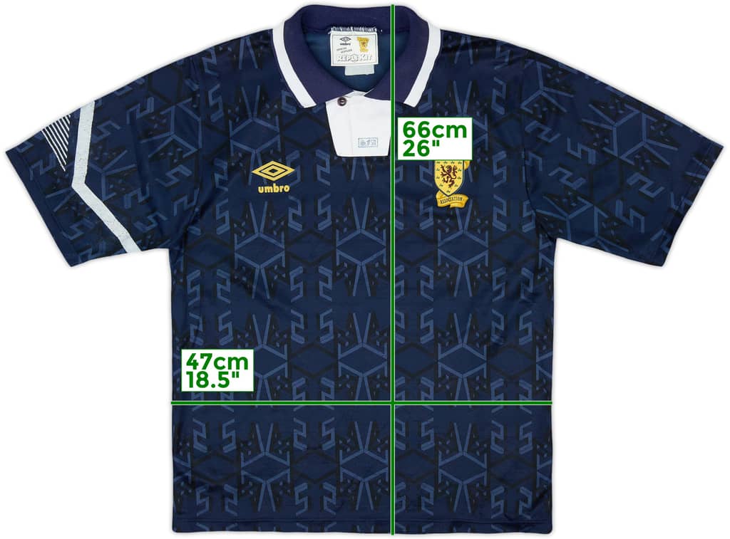 1991-94 Scotland Home Shirt - 8/10 - (M)