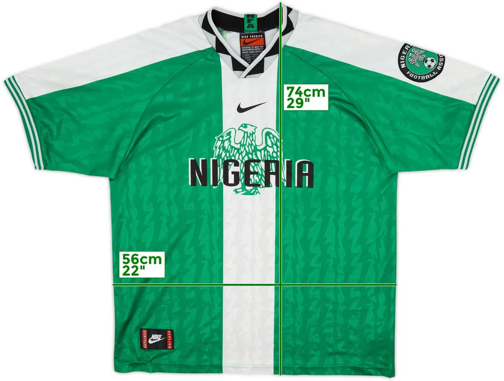 1996 Nigeria Home Shirt - 7/10 - (XL)