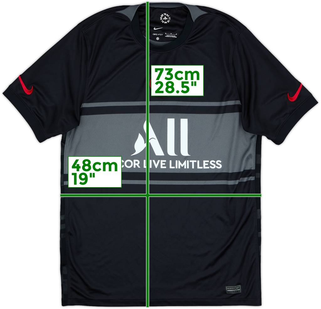 2021-22 Paris Saint-Germain Third Shirt - 9/10 - (M)