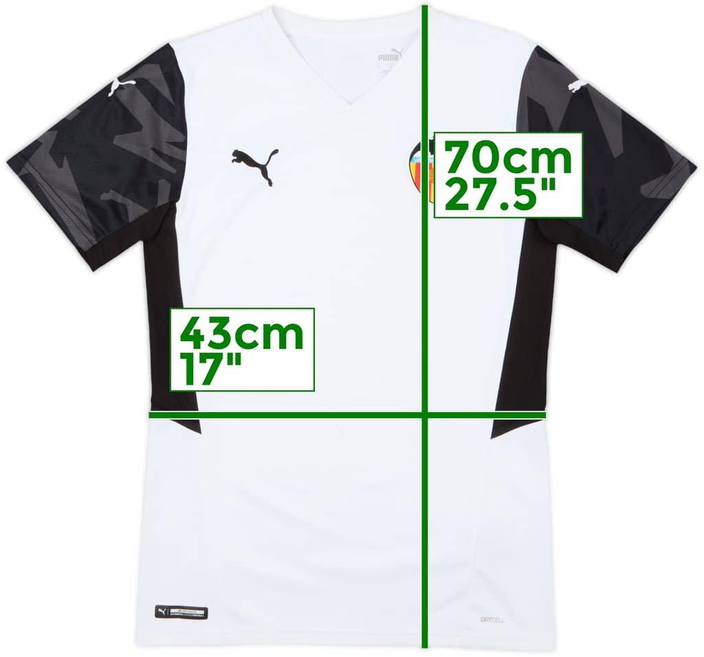 2021-22 Valencia Home Shirt - 8/10 - (S)