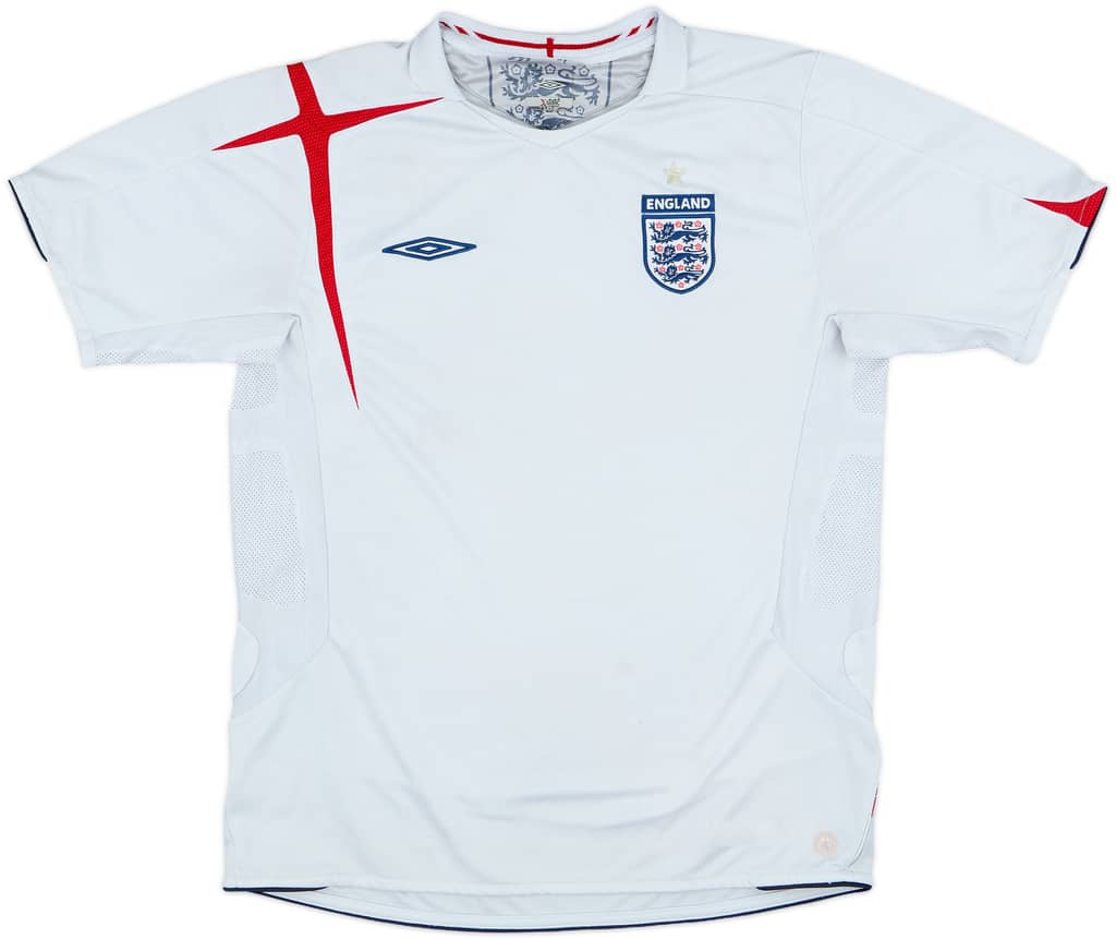 2005-07 England Home Shirt - 5/10 - (L)
