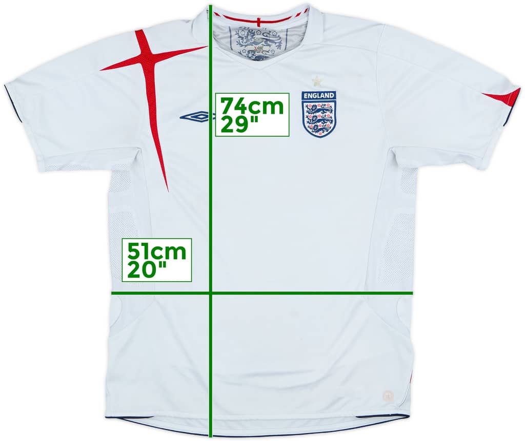 2005-07 England Home Shirt - 5/10 - (L)