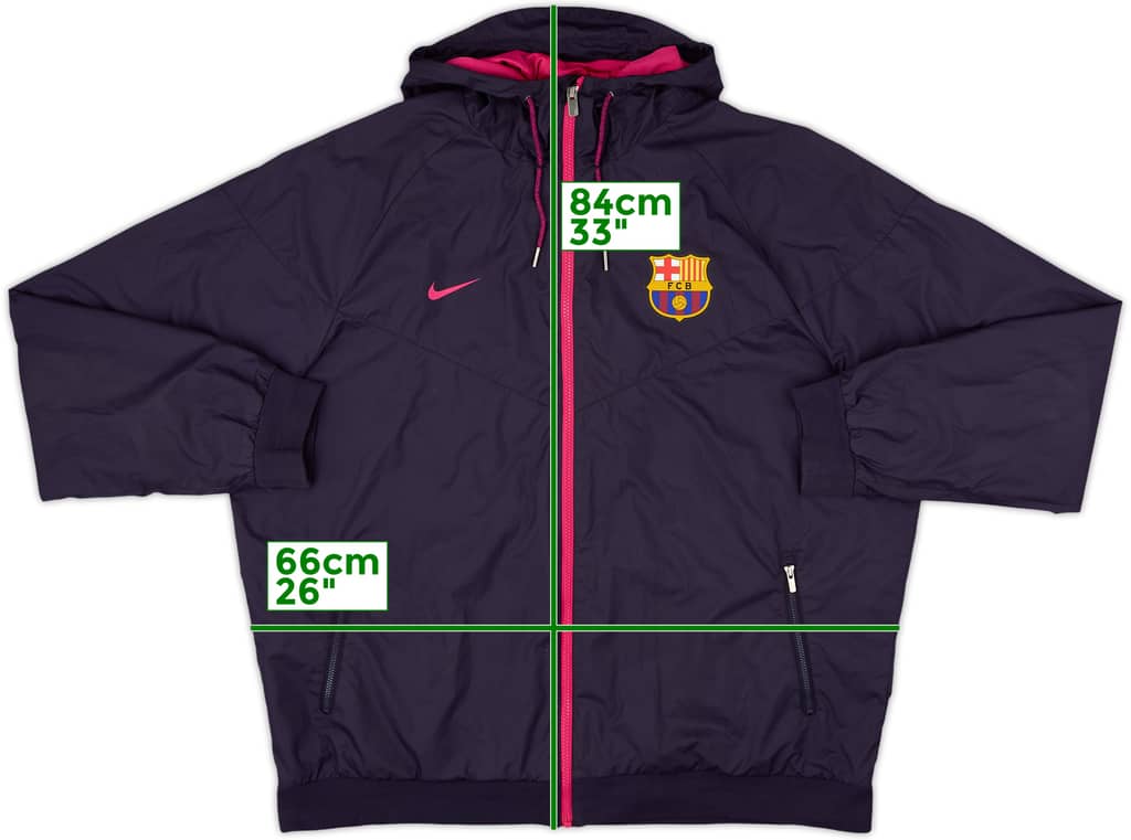 2016-17 Barcelona Nike Hooded Track Jacket - 8/10 - (XXL)