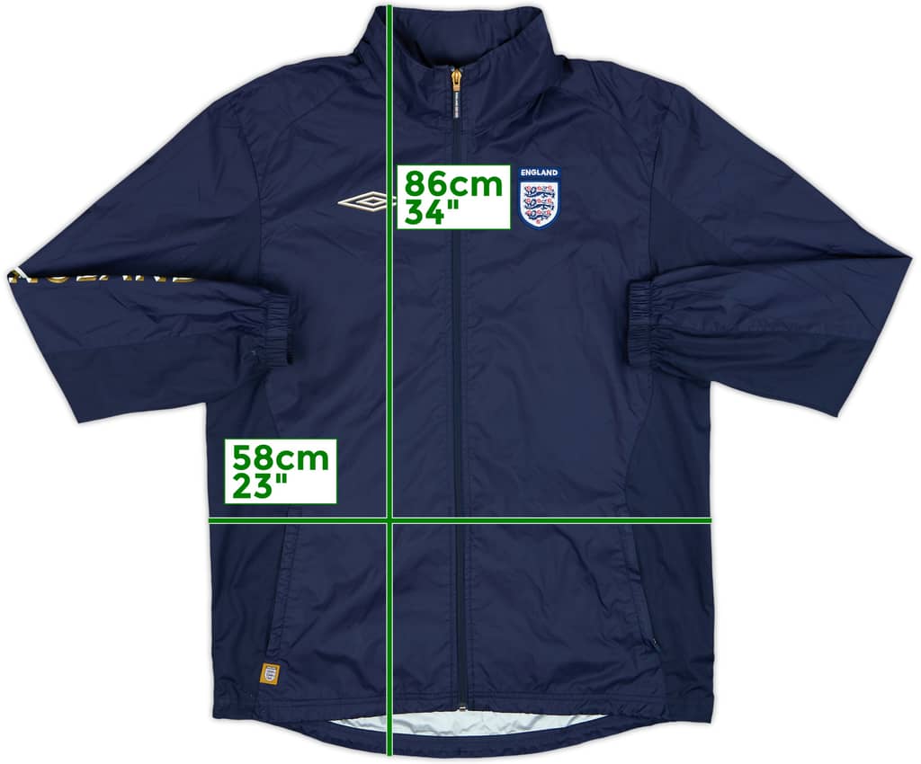 2004-06 England Umbro Hooded Rain Jacket - 8/10 - (M)