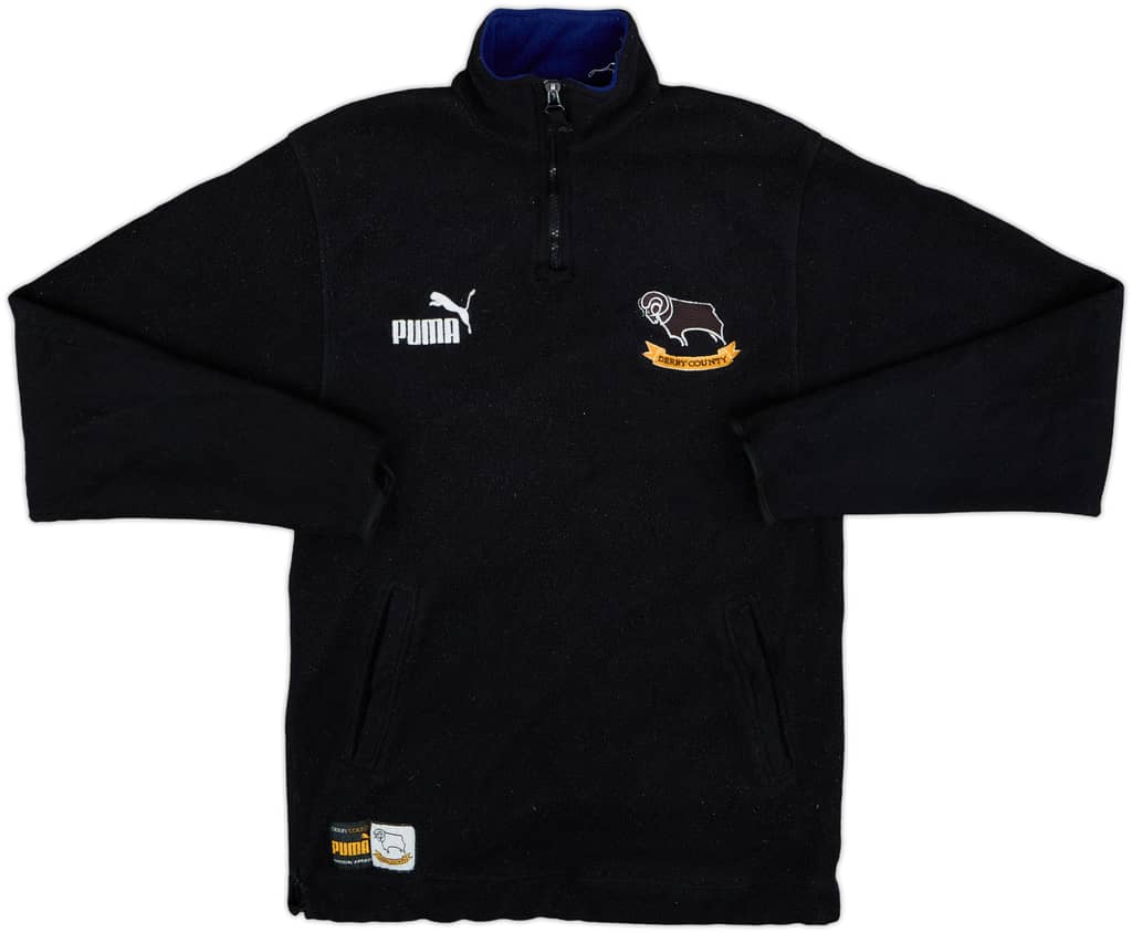 2000-01 Derby County Puma 1/4 Zip Fleece Sweat Top - 6/10 - (S)