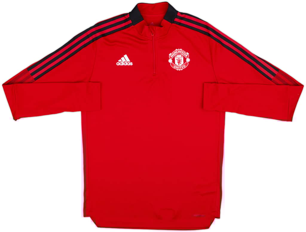 2022-23 Manchester United adidas 1/4 Zip Drill Top - 7/10 - (M)