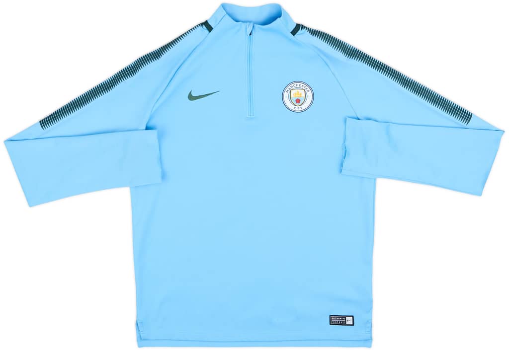2017-18 Manchester City Nike 1/4 Zip Drill Top - 7/10 - (XL.Boys)