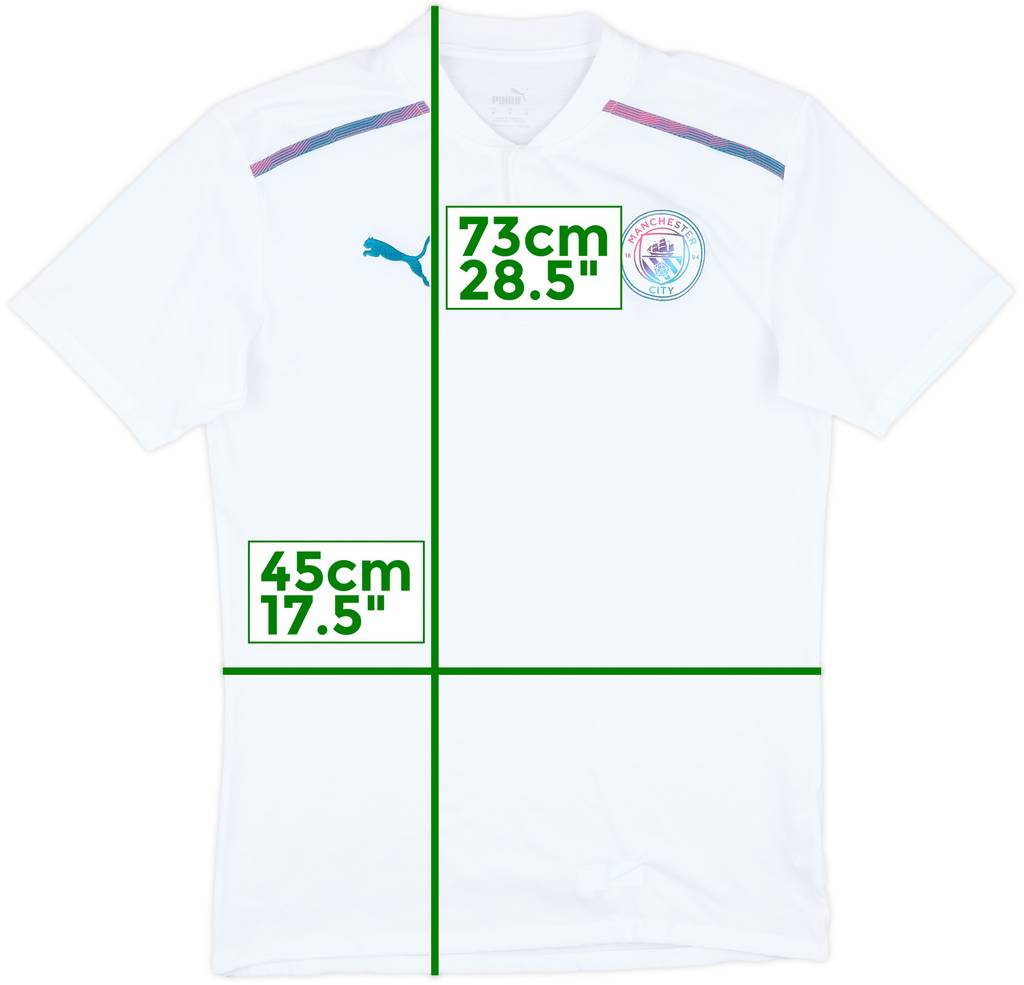 2021-22 Manchester City Puma Cotton Tee - 8/10 - (M)