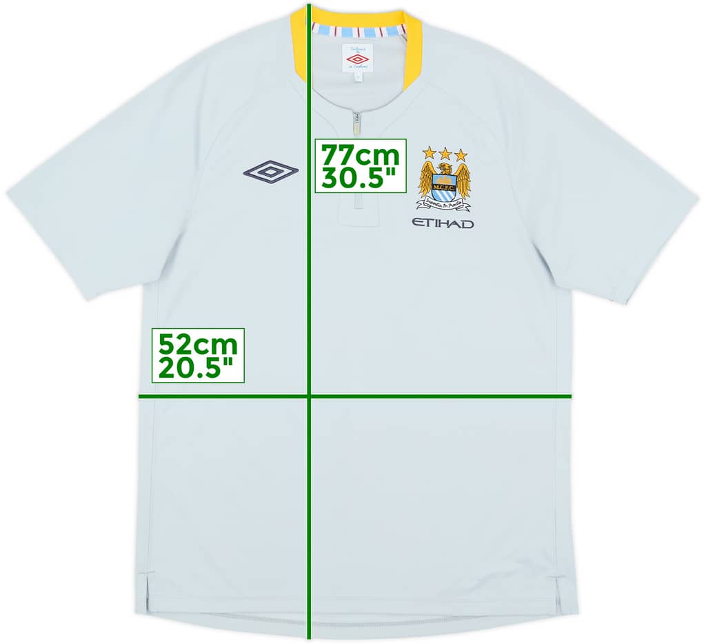 2010-11 Manchester City Umbro 1/4 Zip Training Shirt - 10/10 - (L)