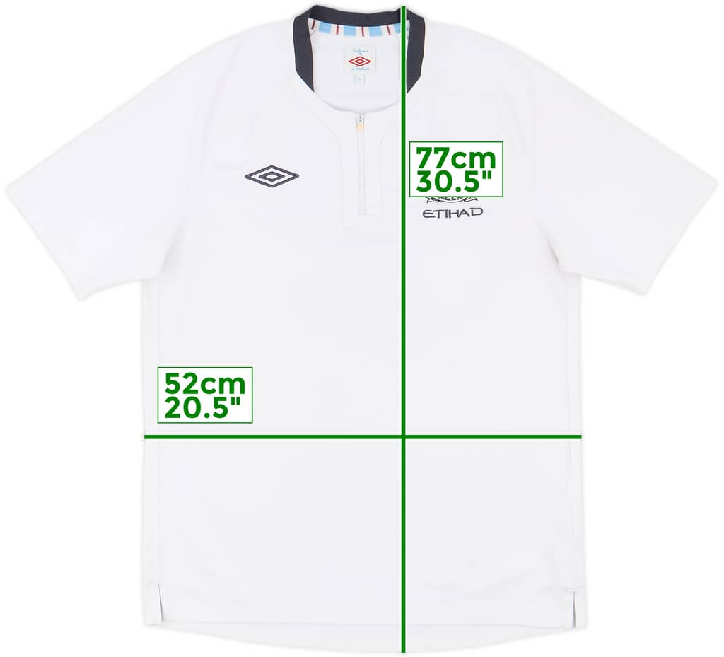 2010-11 Manchester City Umbro 1/4 Zip Training Shirt - 8/10 - (L)