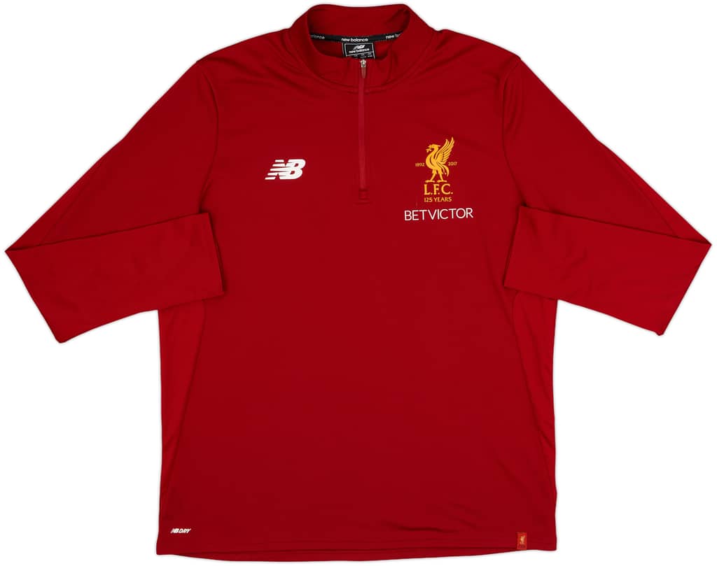2017-18 Liverpool New Balance 1/4 Zip Drill Top - 8/10 - (XXL)