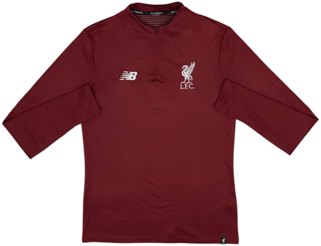 2017-18 Liverpool New Balance 1/4 Zip Drill Top - 8/10 - (M)