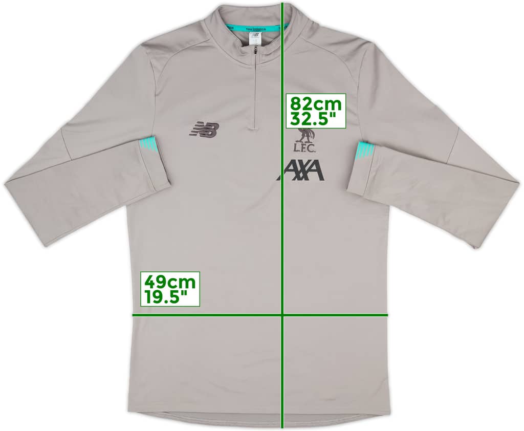 2019-20 Liverpool New Balance 1/4 Zip Drill Top - 10/10 - (L)