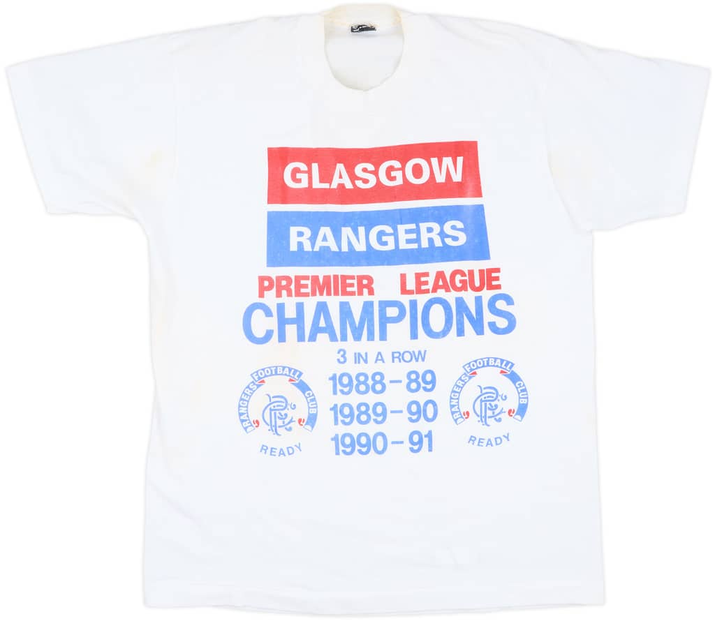 1990-91 Rangers Fan Tee - 6/10 - (XL)