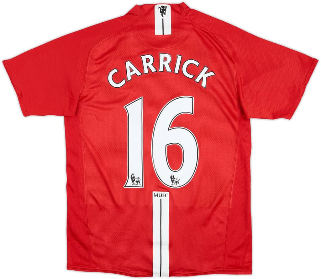 2007-09 Manchester United Home Shirt Carrick #16 - 6/10 - (S)