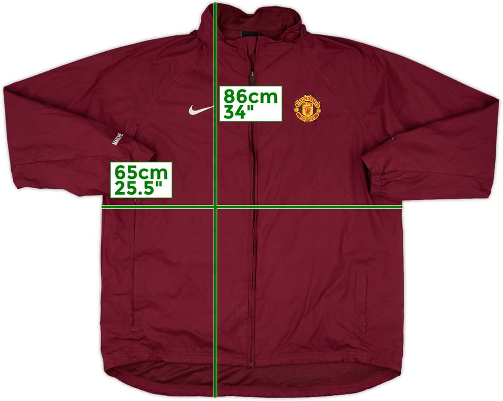 2004-05 Manchester United Nike Hooded Rain Jacket - 8/10 - (XL)