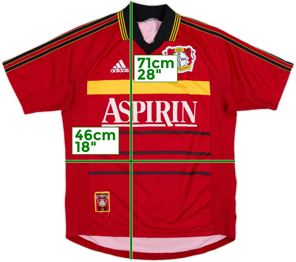 1998-00 Bayer Leverkusen Home Shirt - 8/10 - (Y)