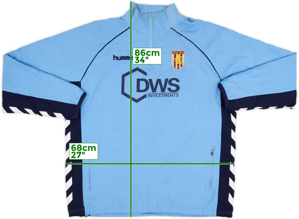 2005-06 Aston Villa Hummel 1/4 Zip Track Jacket - 6/10 - (L)