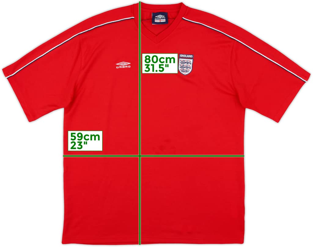 2000-02 England Umbro Training Shirt - 7/10 - (XXL)