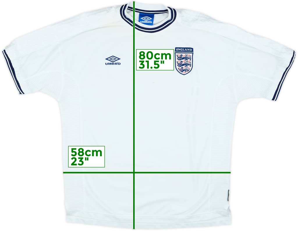 1999-01 England Home Shirt - 5/10 - (XXL)