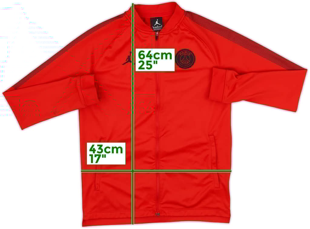 2018-19 Paris Saint-Germain Jordan 1/4 Zip Drill Top - 8/10 - (L.Boys)