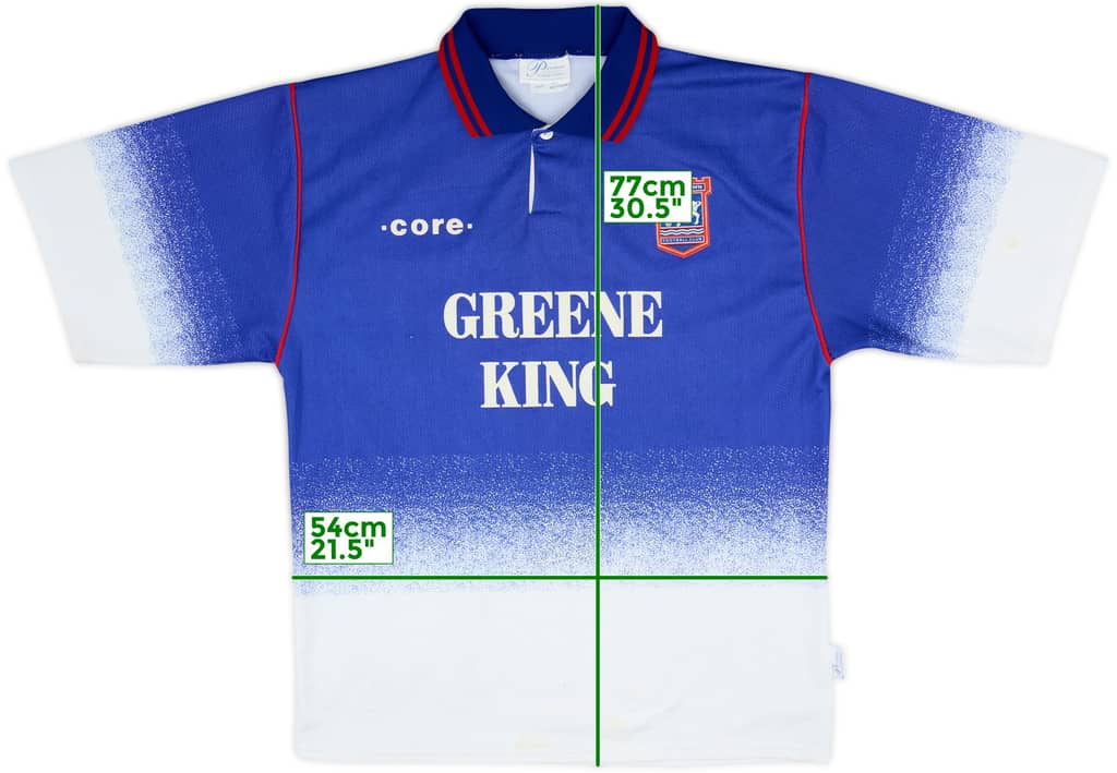 1995-97 Ipswich Home Shirt - 7/10 - (L)