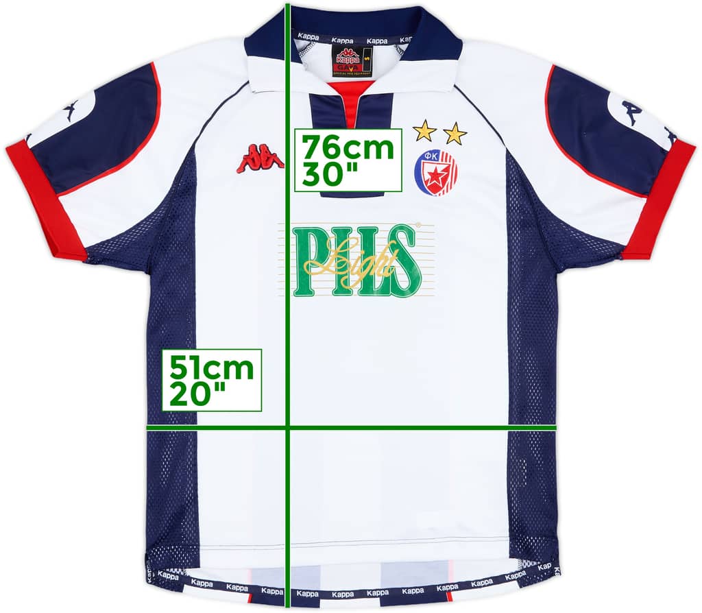 1998-00 Red Star Belgrade Away Shirt - 7/10 - (S)