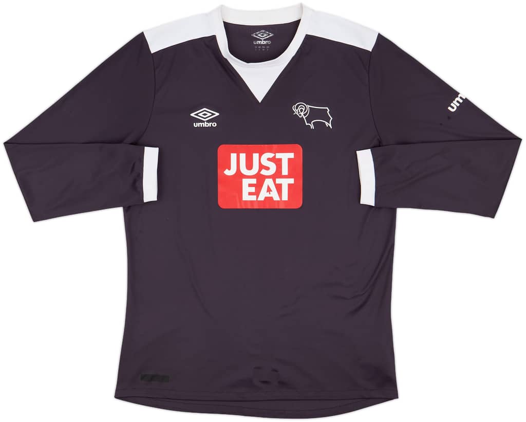 2015-16 Derby County Away L/S Shirt - 6/10 - (L)