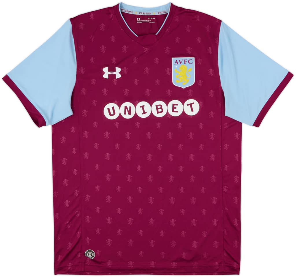 2017-18 Aston Villa Home Shirt - 8/10 - (XL)