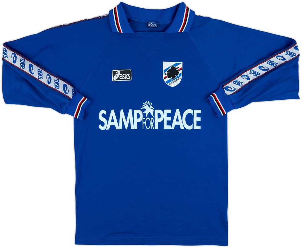 1995-96 Sampdoria Asics Training L/S Shirt - 8/10 - (M)