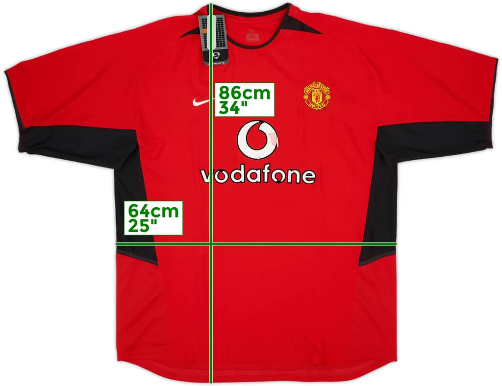 2002-04 Manchester United Home Shirt (XXL)
