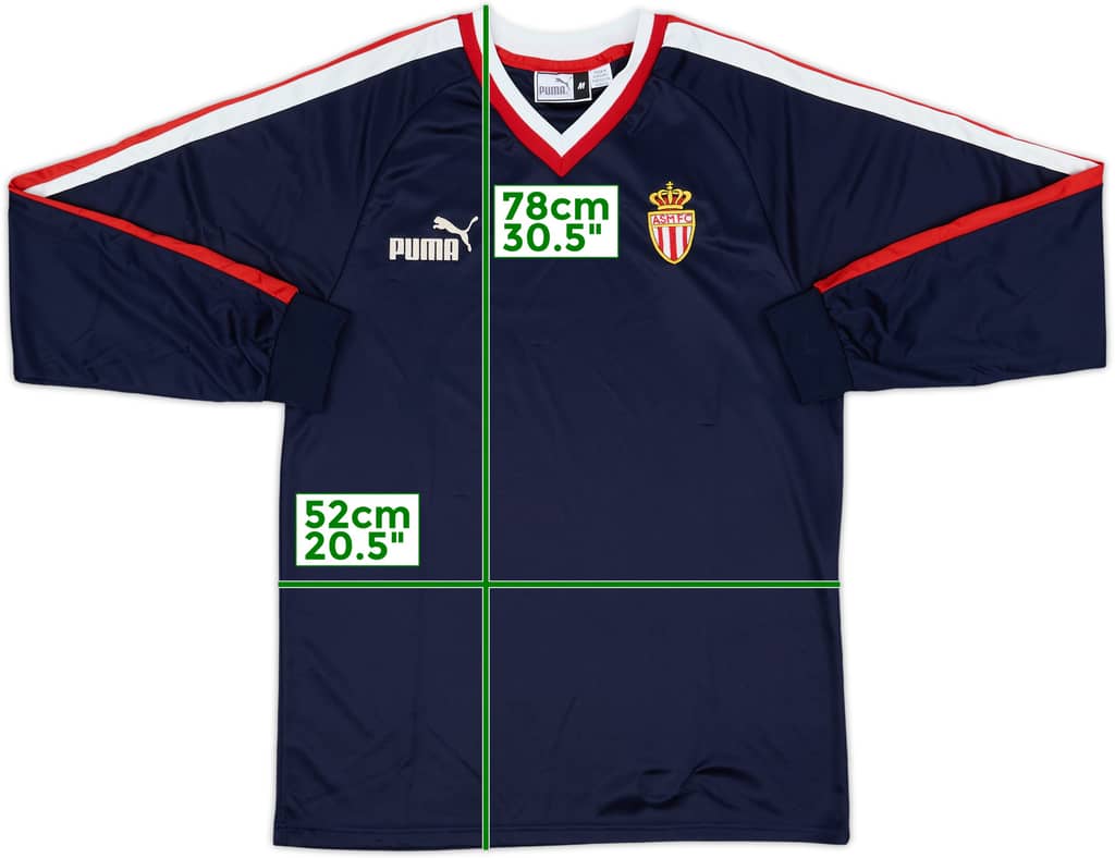 2001-02 Monaco Puma Training L/S Shirt - 8/10 - (M)