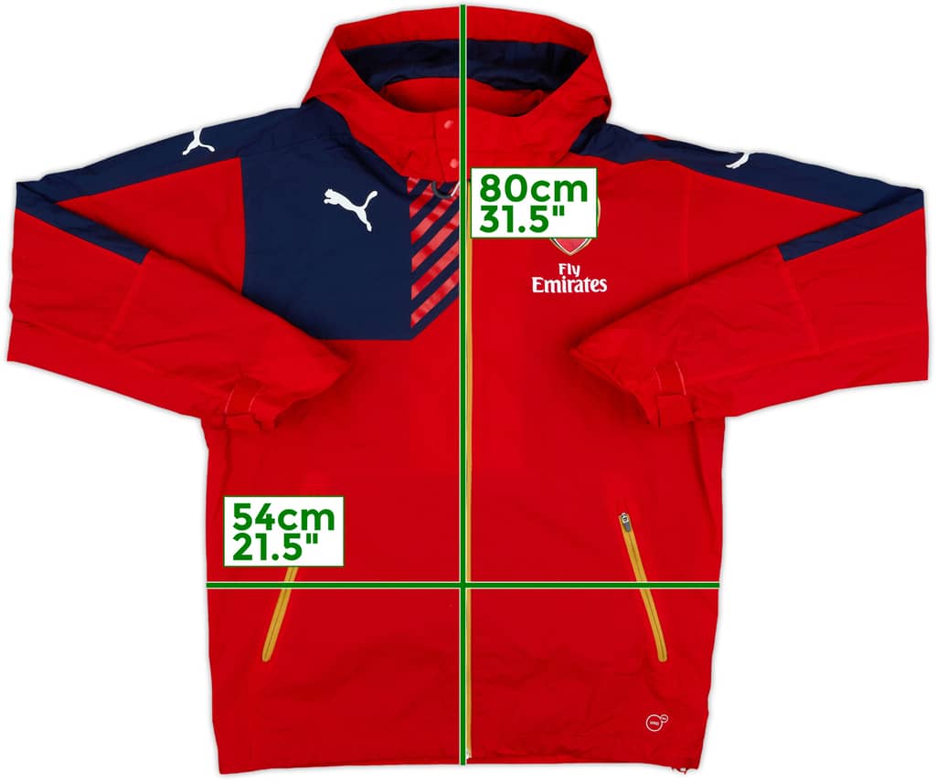2015-16 Arsenal Puma Hooded Rain Jacket - 10/10 - (M)