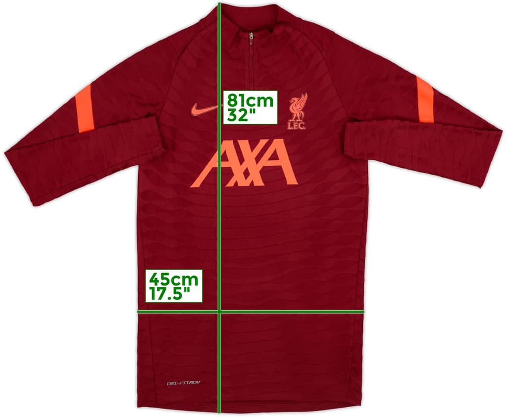 2021-22 Liverpool Nike Player Issue 1/4 Zip Drill Top - 7/10 - (S)