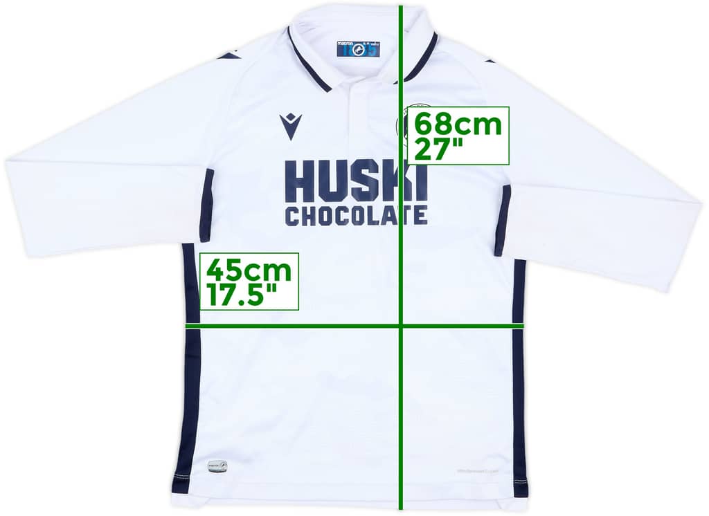 2021-22 Millwall Away L/S Shirt - 7/10 - (XL.Boys)