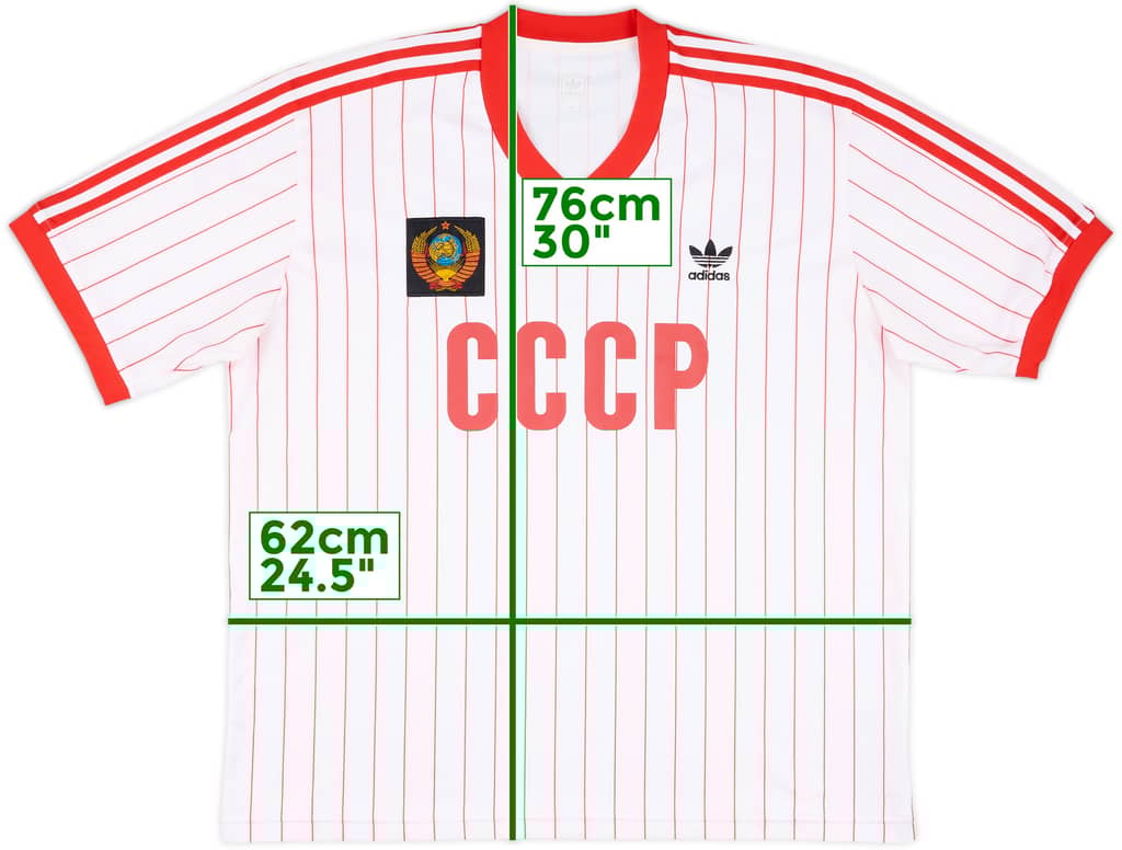 2005 Soviet Union adidas Originals Retro 1982 Away Shirt - 9/10 - (XL)