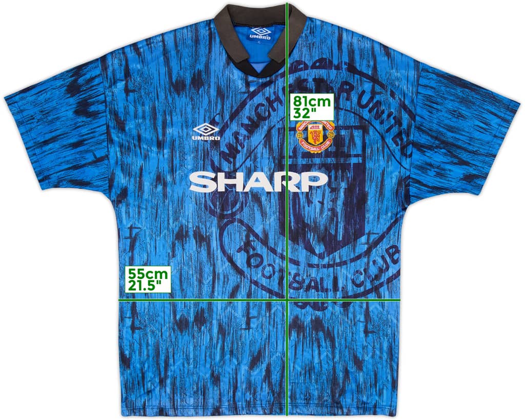 1992-93 Manchester United Away Shirt - 7/10 - (XL)