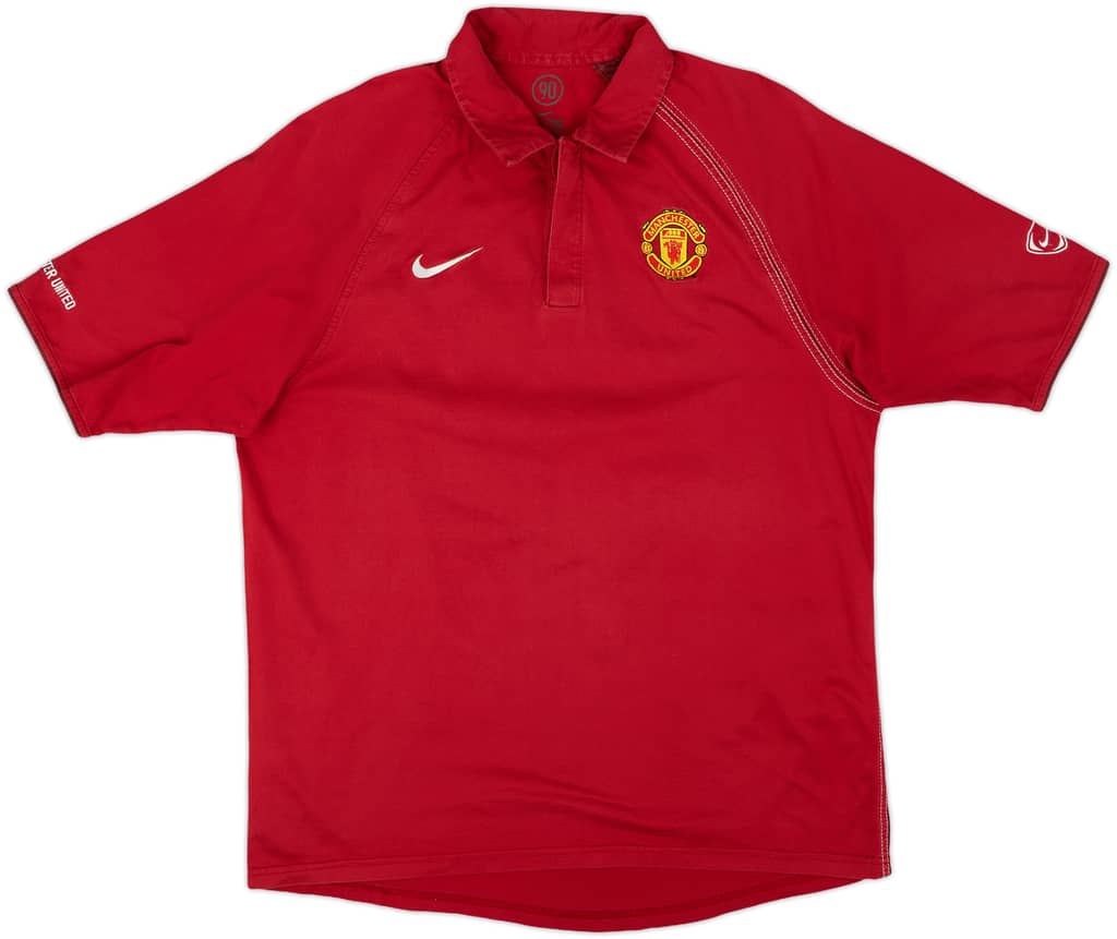 2004-05 Manchester United Nike Polo Shirt - 8/10 - (M)