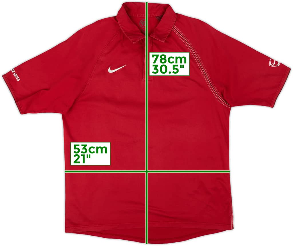 2004-05 Manchester United Nike Polo Shirt - 8/10 - (M)