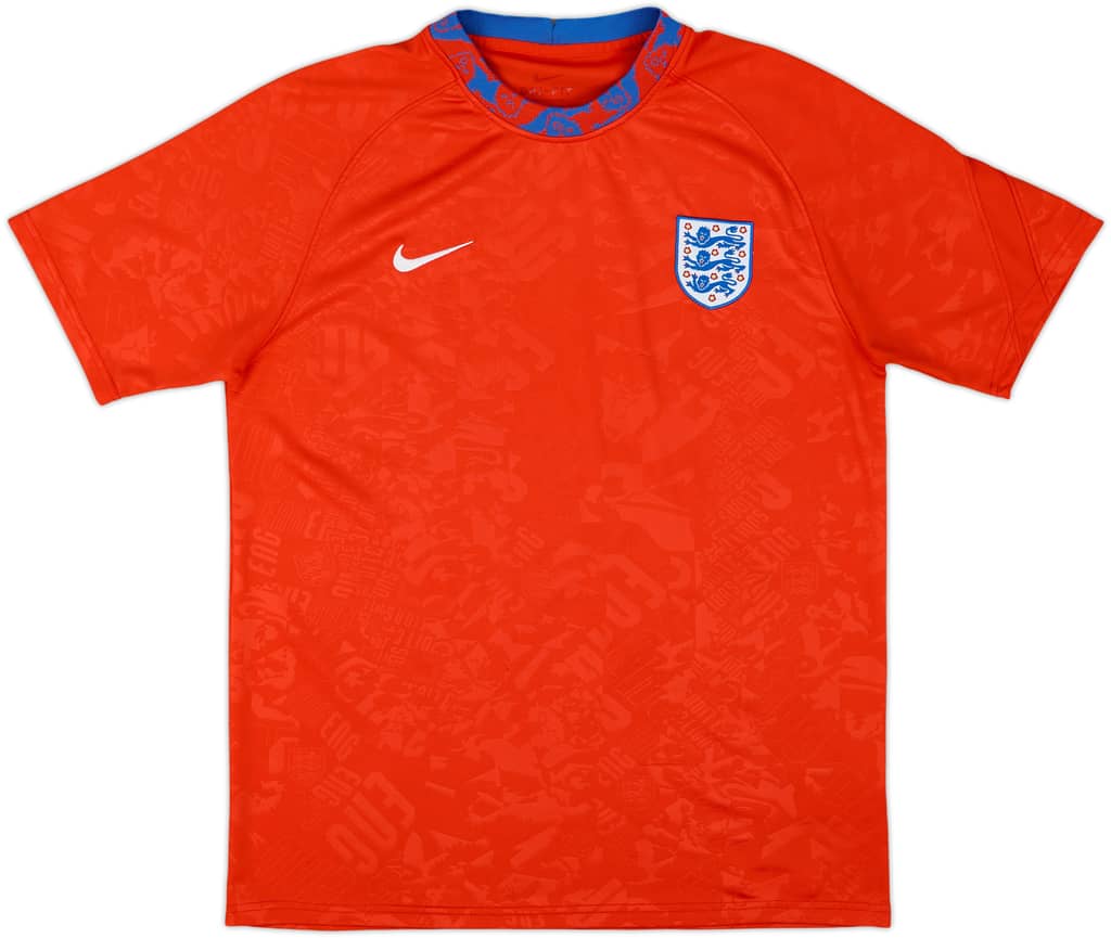 2020-22 England Nike Pre-Match Training Shirt - 8/10 - (M)