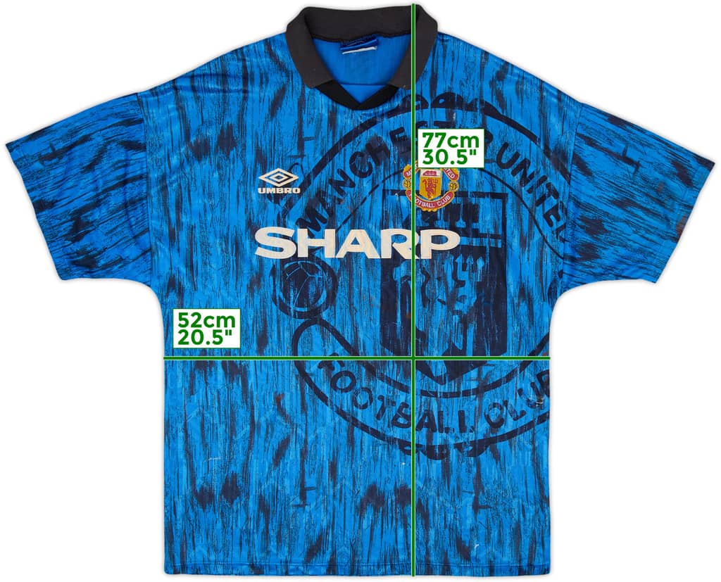 1992-93 Manchester United Away Shirt - 4/10 - (L)