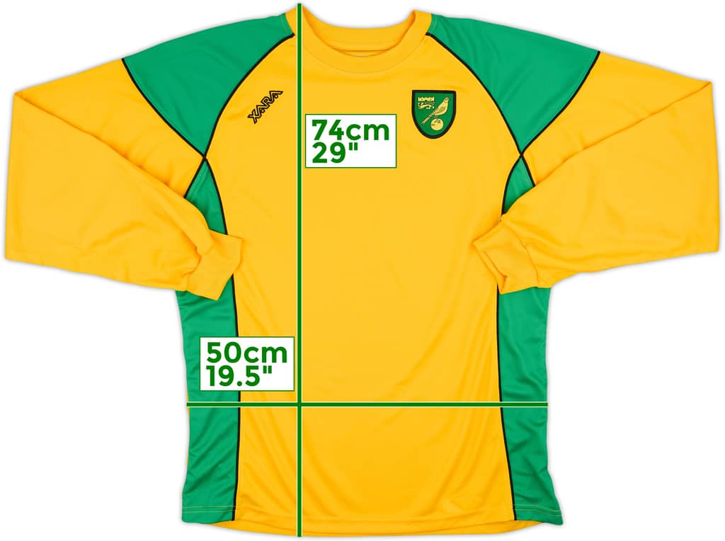 2006-08 Norwich Home L/S Shirt - 9/10 - (L)