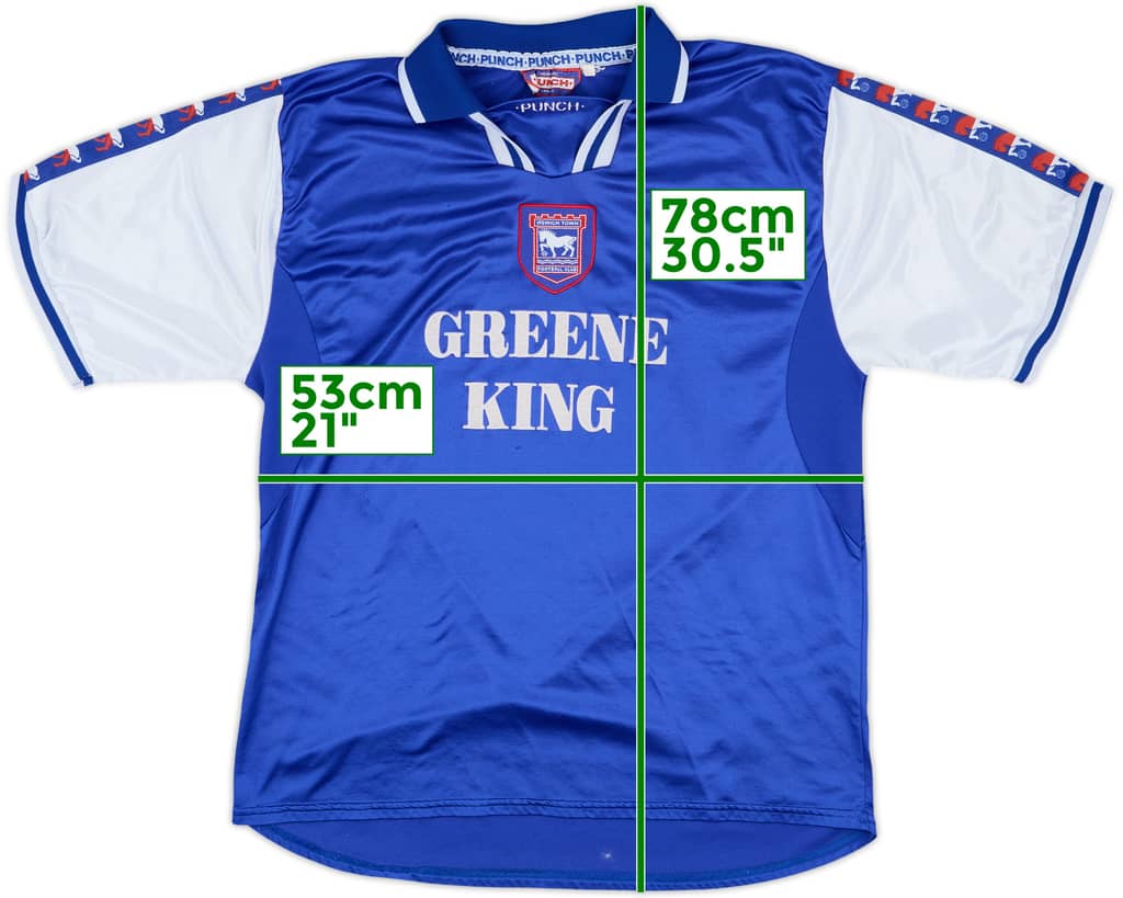 1997-99 Ipswich Home Shirt - 7/10 - (XL)