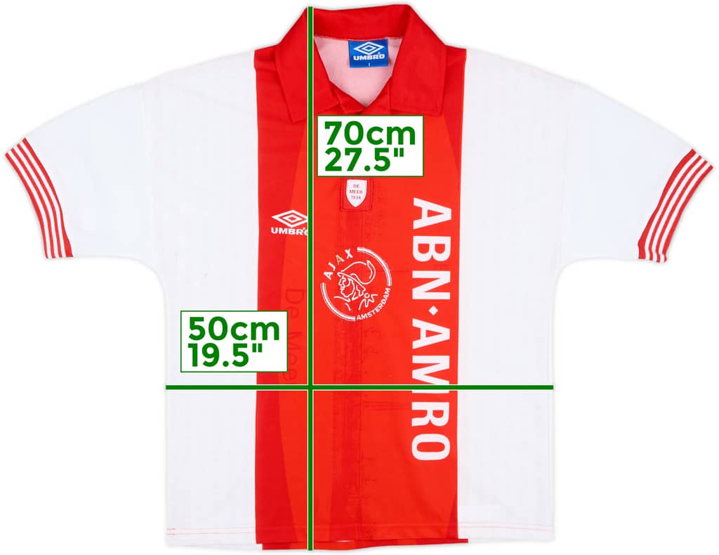 1995-96 Ajax 'De Meer' Home Shirt - 7/10 - (S)