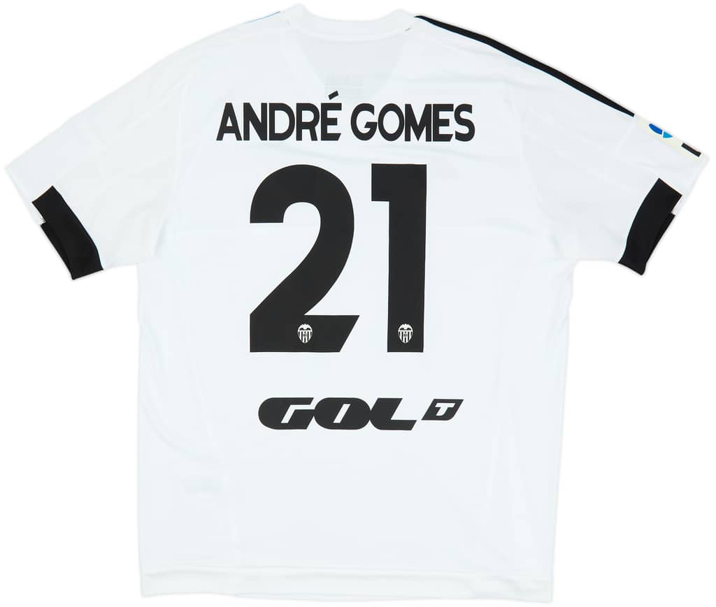 2015-16 Valencia Home Shirt Andre Gomes #21 - 8/10 - (XL)