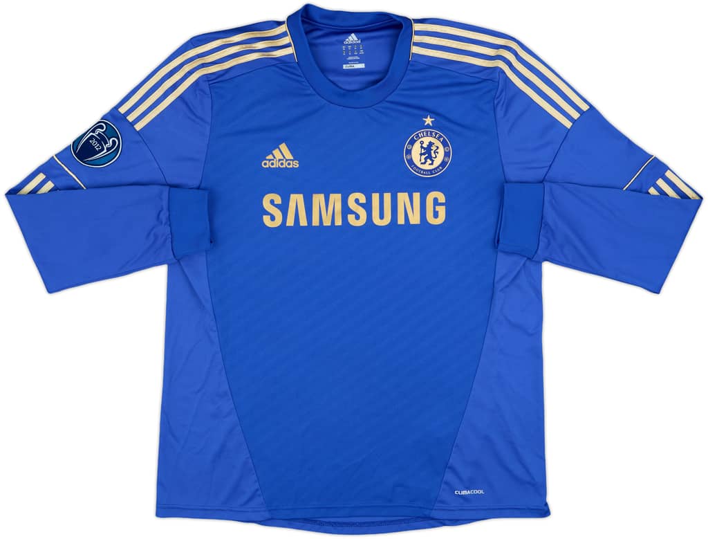 2012-13 Chelsea Home L/S Shirt - 8/10 - (XL)