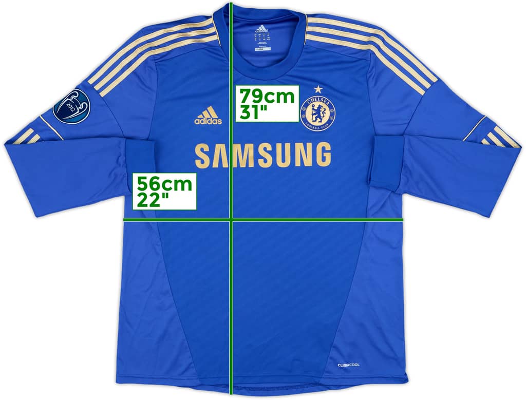 2012-13 Chelsea Home L/S Shirt - 8/10 - (XL)